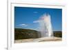 Old Faithful Geyser Yellowstone-null-Framed Art Print