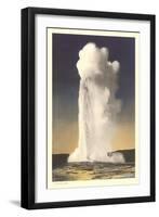 Old Faithful Geyser, Yellowstone-null-Framed Art Print