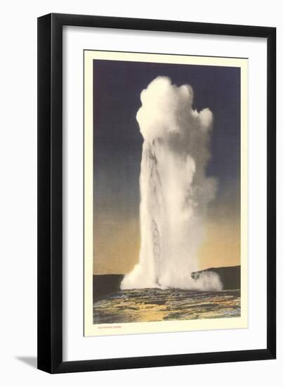 Old Faithful Geyser, Yellowstone-null-Framed Art Print