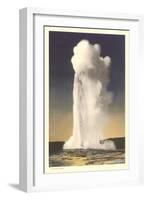 Old Faithful Geyser, Yellowstone-null-Framed Art Print