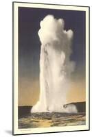 Old Faithful Geyser, Yellowstone-null-Mounted Art Print