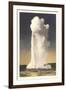 Old Faithful Geyser, Yellowstone-null-Framed Art Print