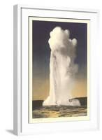 Old Faithful Geyser, Yellowstone-null-Framed Art Print