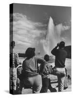 Old Faithful in Yellowstone National Park-null-Stretched Canvas