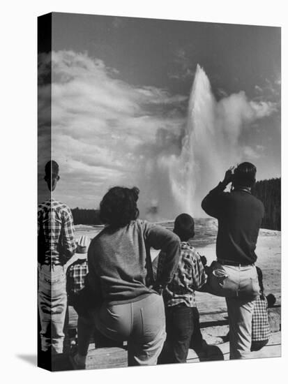 Old Faithful in Yellowstone National Park-null-Stretched Canvas