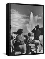 Old Faithful in Yellowstone National Park-null-Framed Stretched Canvas