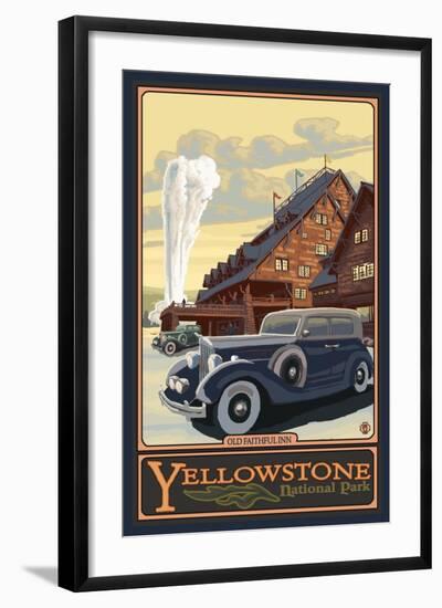 Old Faithful Inn, Yellowstone National Park, Wyoming-Lantern Press-Framed Art Print