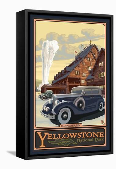 Old Faithful Inn, Yellowstone National Park, Wyoming-Lantern Press-Framed Stretched Canvas