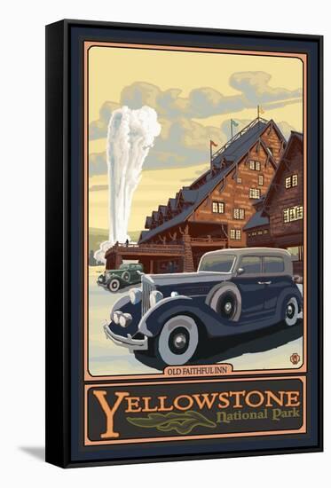 Old Faithful Inn, Yellowstone National Park, Wyoming-Lantern Press-Framed Stretched Canvas