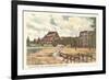 Old Faithful Inn, Yellowstone National Park-null-Framed Premium Giclee Print