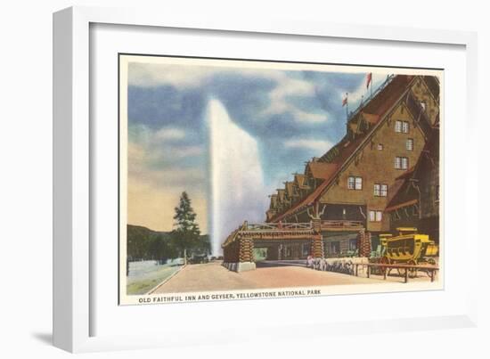 Old Faithful Inn, Yellowstone Park, Montana-null-Framed Art Print