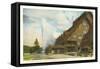 Old Faithful Inn, Yellowstone Park, Montana-null-Framed Stretched Canvas