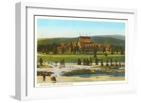 Old Faithful Inn, Yellowstone Park, Montana-null-Framed Art Print