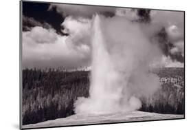 Old Faithful Yellowstone BW-Steve Gadomski-Mounted Photographic Print