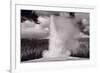 Old Faithful Yellowstone BW-Steve Gadomski-Framed Photographic Print