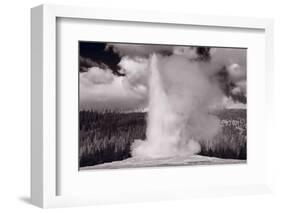 Old Faithful Yellowstone BW-Steve Gadomski-Framed Photographic Print