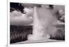 Old Faithful Yellowstone BW-Steve Gadomski-Framed Photographic Print