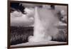 Old Faithful Yellowstone BW-Steve Gadomski-Framed Photographic Print