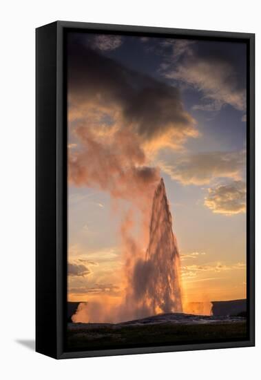 Old Faithful Yellowstone-Steve Gadomski-Framed Stretched Canvas