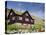 Old Farm House with Sod Roof, Kirkjubor Village, Faroe Islands, Denmark-Cindy Miller Hopkins-Stretched Canvas