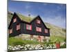 Old Farm House with Sod Roof, Kirkjubor Village, Faroe Islands, Denmark-Cindy Miller Hopkins-Mounted Photographic Print