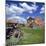 Old Farm Wagon and Derelict Wooden and Brick Houses at Bodie Ghost Town, California, USA-Tony Gervis-Mounted Photographic Print