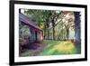 Old Farmhouse In Warm Autumn Sunlight-George Oze-Framed Photographic Print