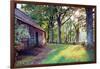 Old Farmhouse In Warm Autumn Sunlight-George Oze-Framed Photographic Print