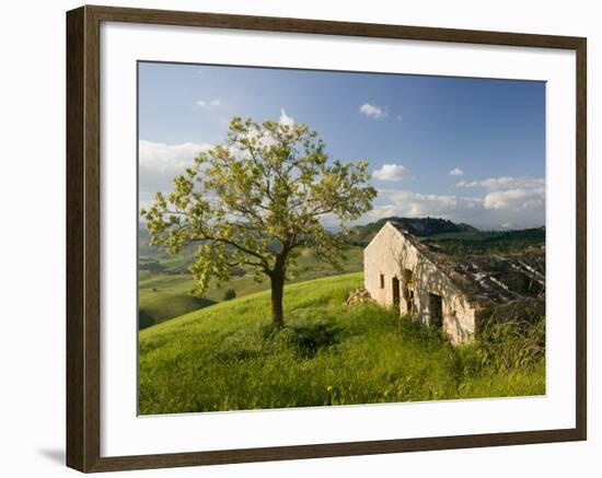 Old Farmhouse, Pergusa, Enna, Sicily, Italy-Walter Bibikow-Framed Photographic Print