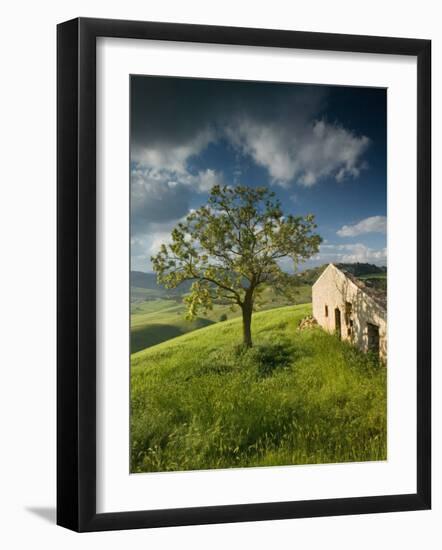 Old Farmhouse, Pergusa, Enna, Sicily, Italy-Walter Bibikow-Framed Photographic Print