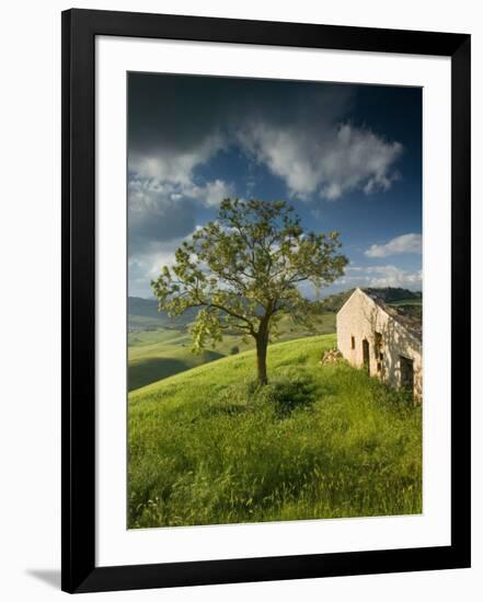 Old Farmhouse, Pergusa, Enna, Sicily, Italy-Walter Bibikow-Framed Photographic Print