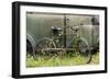 Old fashion bicycle leaning on old truck, Old Car City USA, White, Georgia-Adam Jones-Framed Photographic Print