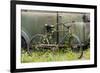 Old fashion bicycle leaning on old truck, Old Car City USA, White, Georgia-Adam Jones-Framed Photographic Print