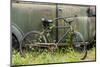 Old fashion bicycle leaning on old truck, Old Car City USA, White, Georgia-Adam Jones-Mounted Photographic Print