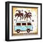 Old Fashion Car Illustration-transiastock-Framed Art Print