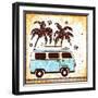 Old Fashion Car Illustration-transiastock-Framed Art Print