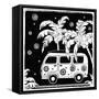 Old Fashion Car Illustration-transiastock-Framed Stretched Canvas