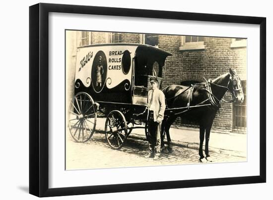 Old Fashioned Bakery Wagon-null-Framed Art Print