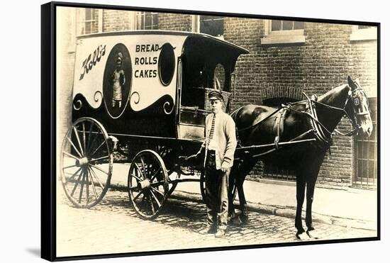 Old Fashioned Bakery Wagon-null-Framed Stretched Canvas