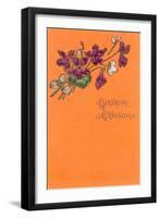 Old Fashioned Birthday Greetings-null-Framed Art Print