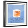 Old Fashioned Cocktail in Glass with Ice Garnished with Orange Slice and Maraschino Cherry. Whiskey-Inna Miller-Framed Photographic Print