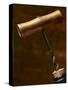 Old-Fashioned Corkscrew Uncorking Bottle-Steve Lupton-Stretched Canvas