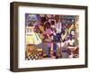 Old Fashioned Dinner-Varnette Honeywood-Framed Art Print