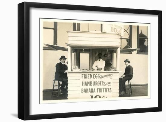 Old Fashioned Fast Food Stand-null-Framed Art Print