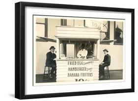 Old Fashioned Fast Food Stand-null-Framed Art Print