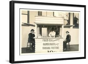 Old Fashioned Fast Food Stand-null-Framed Art Print