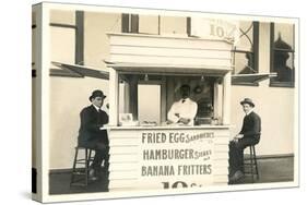 Old Fashioned Fast Food Stand-null-Stretched Canvas