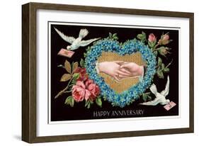 Old Fashioned Happy Anniversary-null-Framed Art Print