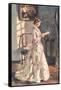 Old Fashioned Lady Reading-null-Framed Stretched Canvas