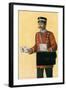 Old Fashioned Mailman-null-Framed Art Print